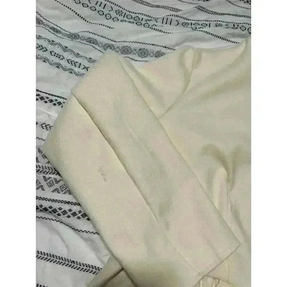 Yitemei Women's 2XL White Peplum Overcoat Stand Collar Ruffle Hem - Picture 4 of 12